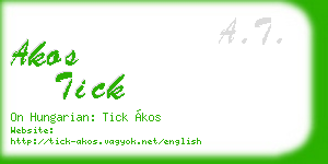 akos tick business card