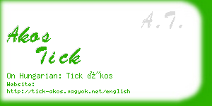 akos tick business card